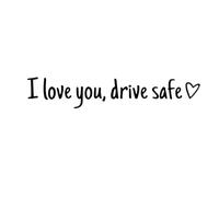 Car Mirror Stickers | Drive Safe Interior Decor,I Love You Rearview Mirror Decal - for Trucks Motorbikes Sedans SUV Pickups Scooters Dashboard Window Night Driving Drivers