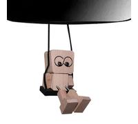 Car Mirror Swinging Pendant - Mens Wooden Shaking Design | Funny Figure Of Men Trembling | Automotive Interior Decoration | Fun Vehicle Accessory Pe