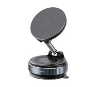 Car Mobile Phone Holder, Foldable 360° Rotation Function, Wireless Vacuum Charger with Magnetic Base, for SUV, Truck, Saloon, Dashboard, Windscreen, Travel Drives on the Go