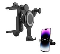 Car Mobile Phone Holder Round Air Vent Holder for Mercedes Benz Audi BMW Mini Cooper Ford Jeep Suzuki Mustang Wrangler Swift Universal Round Vents Mount for iPhone Galaxy ABS Silicone Car Accessories