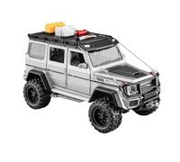 car model For Benz G550 4X4 1:24 Modified Version Off-road Car Diecast Sound Light Pull Back (Batteries Not Included)(Silver)
