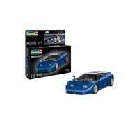 Car Model Kit - REVELL - Model Set - BUGATTI EB 110 - Includes glue, paints, and accessories