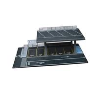 Car Model Showcase Display Case Mini Vehicle Diorama Parking Garage Simulation Construction Made of PVC And Acrylic Suitable for Collections, Style A