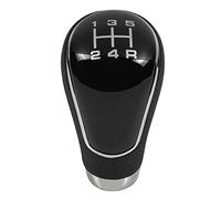 Car Modeling Parts 5 6 Speed Shift Knob Shift Lever Head, For Mazda 2/3/323/6/3 BK 2004 2005 2006 2007 2008 2009 2010 2011 2012 (Size : 5 Speed Silver)(5 Speed Black)
