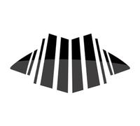 Car modification Compatible With Camry 2025 10Pcs Glossy Black Car Pillar Post Door Window Trim Cover Kits B C Column Stickers Auto Accessories