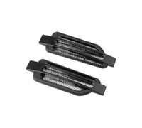 Car Modification Universal Grid Side Air Vents Decorative Fake Shark Gill Intake Stickers Rear Window Louver(Black)