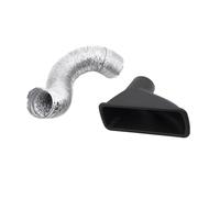 Car Mods Air Intake Filter Air Intake Pipe Kit Universal Car Front Bumper For Turbo Turbine Inlet Hose Air Funnel Carbon Admission Tube Kit Fiber Look