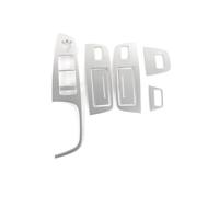 Car Molding Strip For Q7 2008-2015 Car Door Armrest Window Lifter Switch Buttons Decoration Frame Cover Trim 7pcs Interior Auto Accessories(Silver)