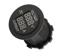 Car Motorcycle DC 12-24V Dual LED Digital Voltmeter Ammeter Amp Volt Meter Guage for Convenient Monitoring Black Red Light