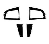 Car Moulding Strips For Mazda 3 For Axela 2010-2013 Piano Black Sticker Car Steering Wheel Button Frame