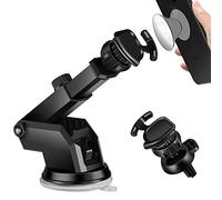Car Mount Air Vent Cell Phone Holder Pop Cup Suction Car Mount for Collapsible Grip/Socket Mount Dashboard Desk Wall Bracket for GPS Navigation All Smartphones
