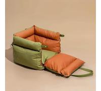 Car mounted dog bed is removable and washable, with bite resistant PU leather for dog travel. It is a portable pet mat suitable for all seasons and is suitable for small and medium-sized dogs and cats