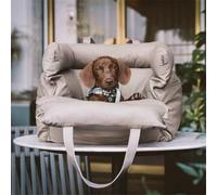 Car mounted dog bed is removable and washable, with bite resistant PU leather for dog travel. It is a portable pet mat suitable for all seasons and is suitable for small and medium-sized dogs and cats