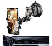 Car-Mounted Phone Holder With Suction Cup - Universal Top-Down Car Live Streaming Holder | First-Person View Recording Mount | 25-32cm Adjustable Arm, 3-Level Stabilization