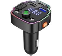 Car Mp3 Player Dual USB Fast Charger FM Bluetooth 5.0 Receiver Bluetooth Compatible FM Transmitter USB Flash Drive Plug Car Kit