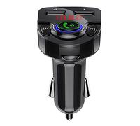 Car MP3 Player FM Transmitter with Hands Calling A2DP Music Streaming and 5V 3.1A USB Support for Memory Card and USB Drive Compatible with 12 24V Vehicles