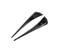 car mud flaps 2Pcs Car Leaf Plate Simulation Outlet for Vent Carbon Fiber Decor Side Air Flow ABS Decorative Trim Dropship CSV(Black)