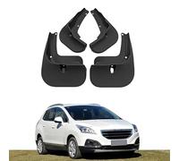 Car Mud Flaps for Peugeot 3008 2013-2016 - 4pcs ABS Fender Cover Set - Waterproof Splash Protection Fender - Enhances Trim Line - Sporty Look