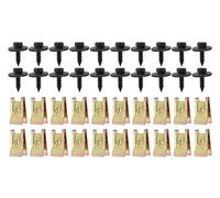 Car Mudflaps For BMW X1 X3 X5 X6 Z1 Z3 Chassis Engine Guard Metal Nut Screw Washers U-shape U-Nuts Clip Car For Fender Bumper Cross Head Screws(40pieces(20 sets))
