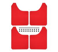 Car Mudguard Mud Flaps Universal Mud Flaps Carbon Fiber Effect Splash Guards Fender 4Pc/Set Front And Rear Mudflaps(4pc red)