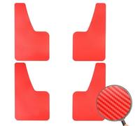 Car Mudguard Universal Mud Flaps Splash Guards Mudguards 4pc Front Rear Set Car Mudflaps(4pc Red)