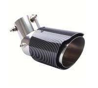 Car Muffler Exhaust Pipe Tail Adjustable Elbow Carbon Fiber Tailpipe For Car Modification 63-89Mm Stainless Steel ABS Plastic Shell