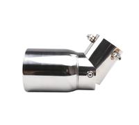 Car Muffler Exhaust Pipe Tail Stainless Steel Exhaust Tip 63mm/3.5"89mm Adjustable Universal Fit For Car SUV Single Rolled Edge Pipe With Bolt-On