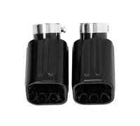 Car Muffler Pipe 1 Pair Car Exhaust Tip Tailpipe Stainless Steel Black Square Muffler Tip Nozzle For Land For Rover For Defender For L663 End Pipes(Style B)
