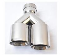 Car Muffler Pipe 1 Piece Car Stainless Steel Universal Automobile Exhaust Pipe Double Muffler Tip End Pipes(ID 54 OD 89 MM)