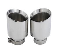 Car Muffler Pipe 1 Piece Style Stainless Steel Universal Exhaust System End Pipe+Car Exhaust Tip End Pipes(51MM IN 89MM OUT)