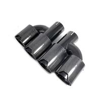 Car Muffler Pipe 1Pair Dual Outlet Muffler Tip Black Stainless Carbon Fiber Exhaust Pipes For BMW For M2 For M3 For M4 For M5 Rear Muffler Tip Tail(IN 54MM-OUT 105MM)