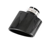 Car Muffler Pipe 1Piece 150MM Outlet Oval Glossy Cabon Fiber Exhaust Tip Universal Oval Muffler Pipe End Pipes(Right 70MM)