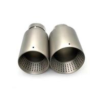 Car Muffler Pipe 1Piece 304 Matte Stainless Steel Car Exhaust System Tip For VW For GTI For MK7 For Golf 7 Nozzle Single Muffler Pipe End Pipes(63MM IN 101MM OUT)