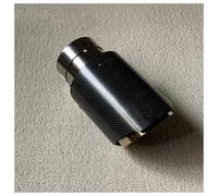 Car Muffler Pipe 1Piece Car Exhaust Tip Stainless Steel Pipe Glossy Carbon Fiber Exhaust System Muffler Tailpipe End Pipes(57mm in-101mm out)