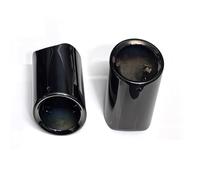 Car Muffler Pipe Car Exhaust Muffler Exhaust Pipe Trim Stainless Steel For BMW For 528i For 530i For 535i For 535d For F10 For F18 End Pipes(Black 2PC)