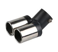 Car Muffler Pipe Car Universal Two Grilled Blue Tail Throat Double Pipe Tail Pipe Stainless Steel Exhaust Pipe Supplies End Pipes(C)