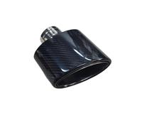 Car Muffler Tip 1piece Car Exhaust Pipe Modified 150mm Large Diameter Nozzle Universal Oval Carbon Fiber Exhaust Muffler Tip Tail Pipe(57 IN-150 OUT Silver)