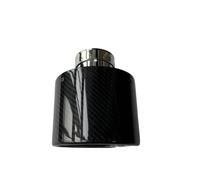Car Muffler Tip 1Piece Oval Glossy Carbon Fiber 105/130/150mm Out Universal Car Tailpipe Exhaust Pipe Tips Muffler Tail Pipe(ID 51MM-OD 150MM)