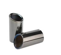 Car Muffler Tip For A3 A1 A4 B8 2009 2010 2011 2012 2013 2014 2015 2016 1/2pieces Auto Car Exhaust Tip Muffler Pipe Cover Tail Pipe(76mm-black)