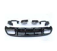 Car Muffler Tip For BENZ W176 A Class A180 A200 A250 Sport Edition With Stainless Steel Exhaust Tips 15-17 A45 For AMG ABS Rear Diffuser Bumper Exhaust Tailpipe(Black)