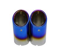 Car Muffler Tip For BMW Series 3 E30 E36 E46 E90 E91 E92 E93 F30 F31 F34 2pieces Car Exhaust Rear Muffler Tail Tip End Pipe Cover Tail Pipe(Bevel Blue)