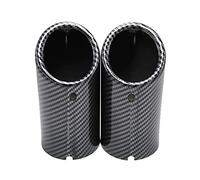 Car Muffler Tip For BMW Series 3 E30 E36 E46 E90 E91 E92 E93 F30 F31 F34 2pieces Car Exhaust Rear Muffler Tail Tip End Pipe Cover Tail Pipe(Bevel Carbon)