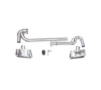 Car Muffler Tip For BMW X3 F25 X4 F26 2011-2017 Car Rear Square Tailpipe Exhaust System Square Car Muffler Tip Tail Pipe(Silver)