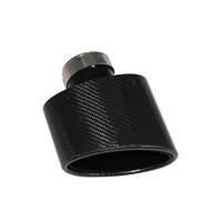 Car Muffler Tip Gloss Carbon Fiber Car Muffler Tip Exhaust Pipe Nozzle Decoration Universal Oval 150mm Tilting Left Or Right Tail Pipe(Left 70MM)