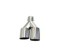 Car Muffler Tip Universal Dual Exhaust Tips Stainless Exhaust Upgrade Pupular Car Muffler Tailpipe Double Nozzle Exhaust Tailpipe(Left 51-89mm)