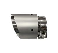 Car Mufflers Pipe Universal Exhaust Pipe Double-layer Design Auto System Muffler Tail Tips Stainless Steel Exhaust Pipes(Silver)