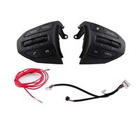Car Multi-Function Steering Wheel Control SwitchFit for KIA K2 Rio IKSLAIN August X-LINE Luxe RED LINE Car Steering Wheel Button Cruise Control Switch Audio Bluetooth Media Buttons(K2 A Red C)