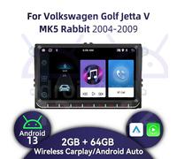 Car Multimedia Radio for VW Volkswagen Golf Jetta 5 V MK5 Rabbit 2004-2009 2Din 9" Stereo Wireless Carplay Android Head Unit GPS C20