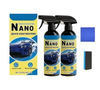 Car Nano Coating Spray - Quick Restore & Mirror Shine, Quick Effect Coating Agent for Car, Nano-Quick Ceramic CoatingSpray, Instant Shine & Scratch Repair (2PCS)