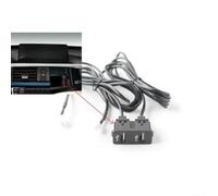 Car Navigation USB Adapter 4Pin 6Pin to Dual USB Input Panel Socket for BMW Aftermarket Audio Systems Black 150cm